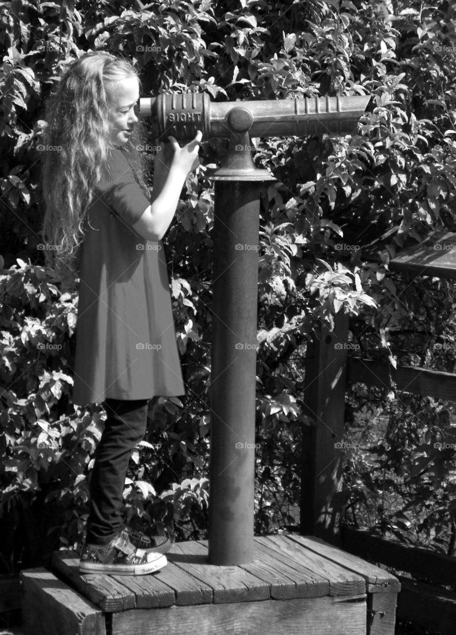 Girl at Telescope