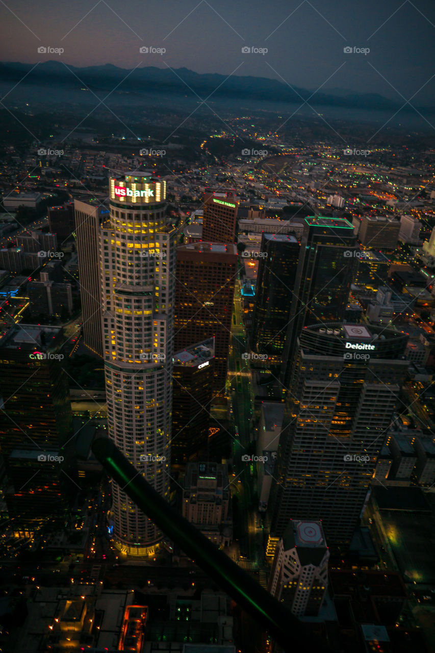 Downtown la from the sky