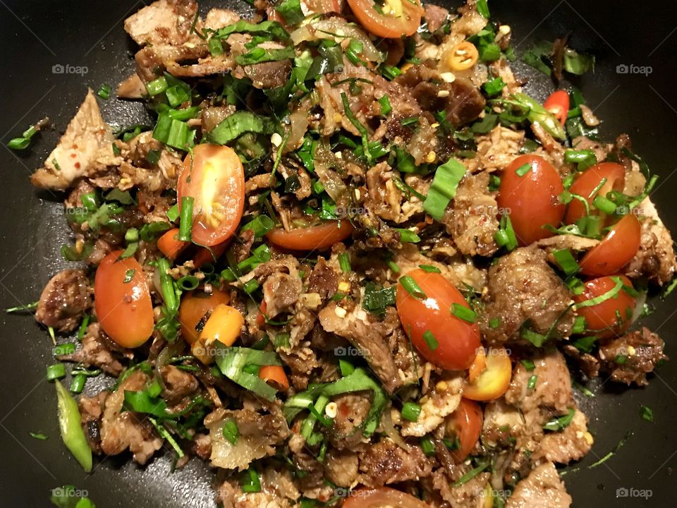 Hot and spicy beef salad the you should try