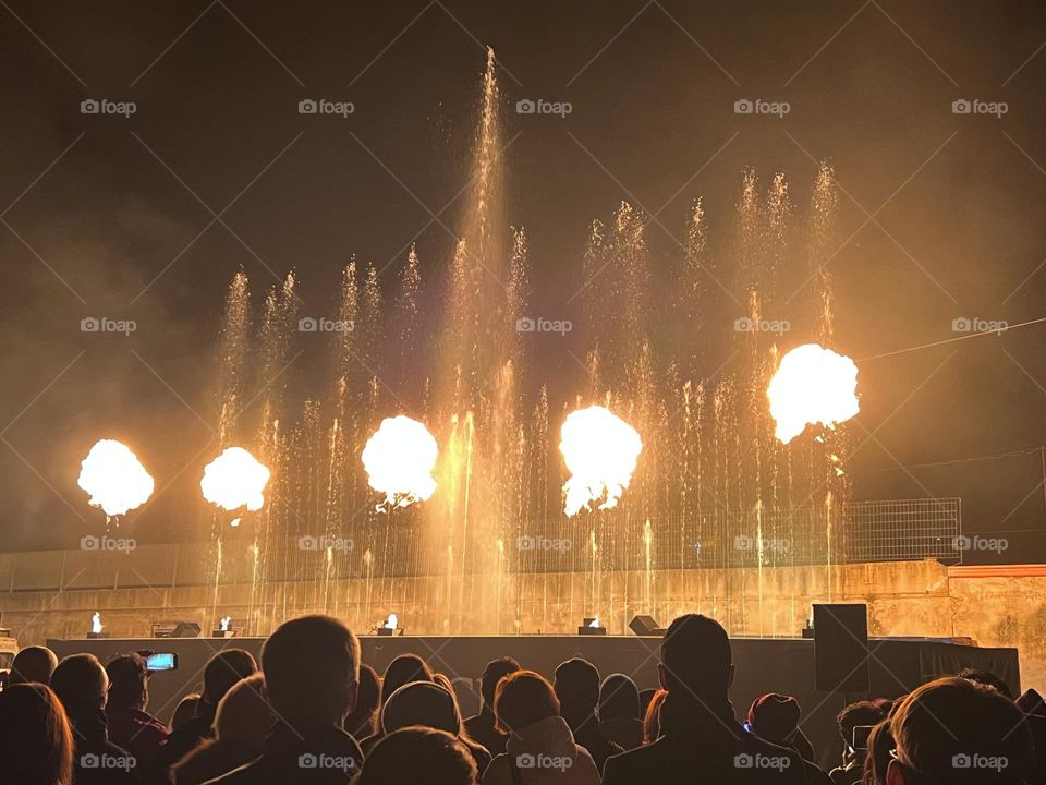 People enjoying the night show 