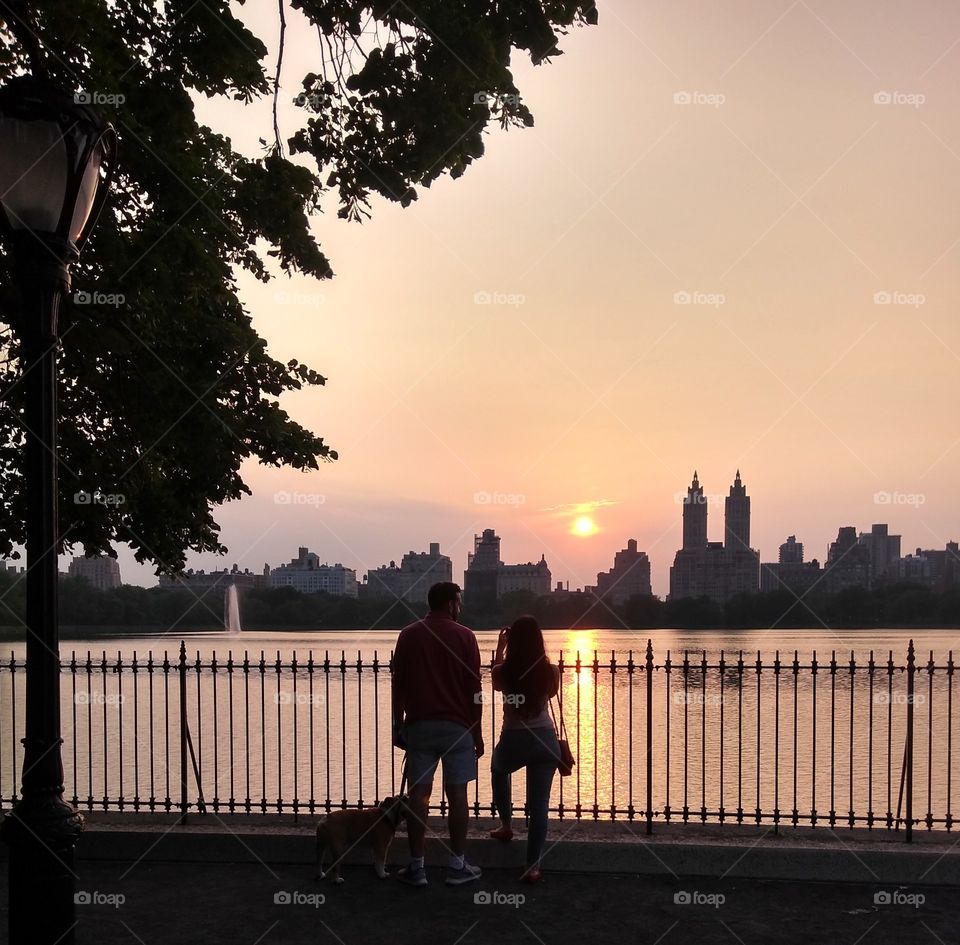 Overlooking the Central Park Reservoir NYC