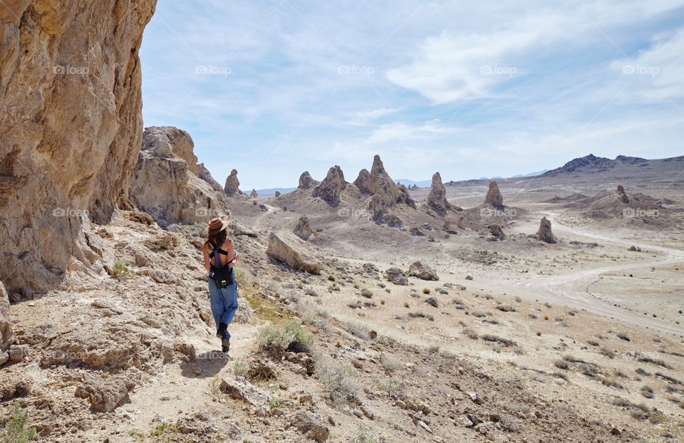 Hiking through the canyon 