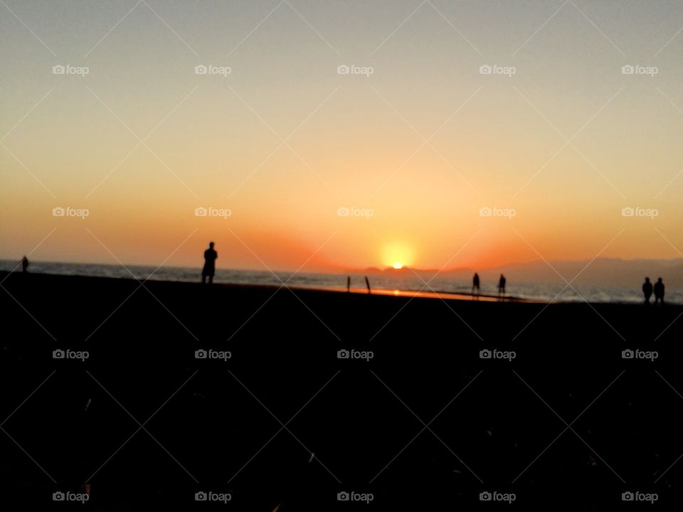 Sunset on a beach