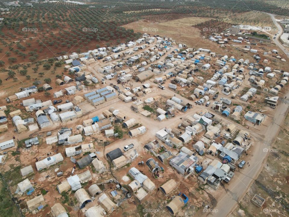 Migrants in the camp