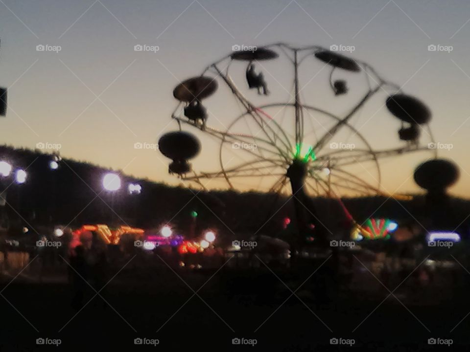 Festival, Light, Evening, People, Ferris Wheel