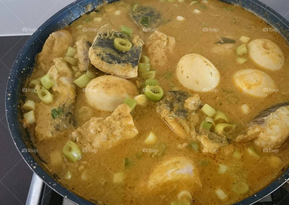 kari ikan/fish curry homemade