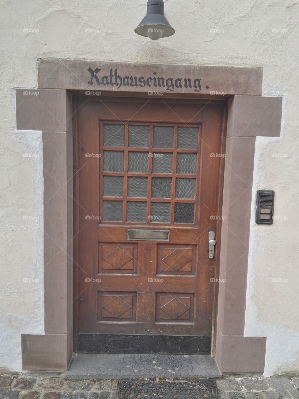 old door to the town hall