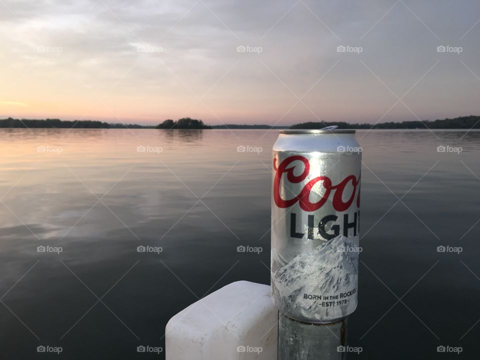 Sitting out on the boat as the sun sets Coors light in hand life is good place to be then Lake Shelbyville Michigan
