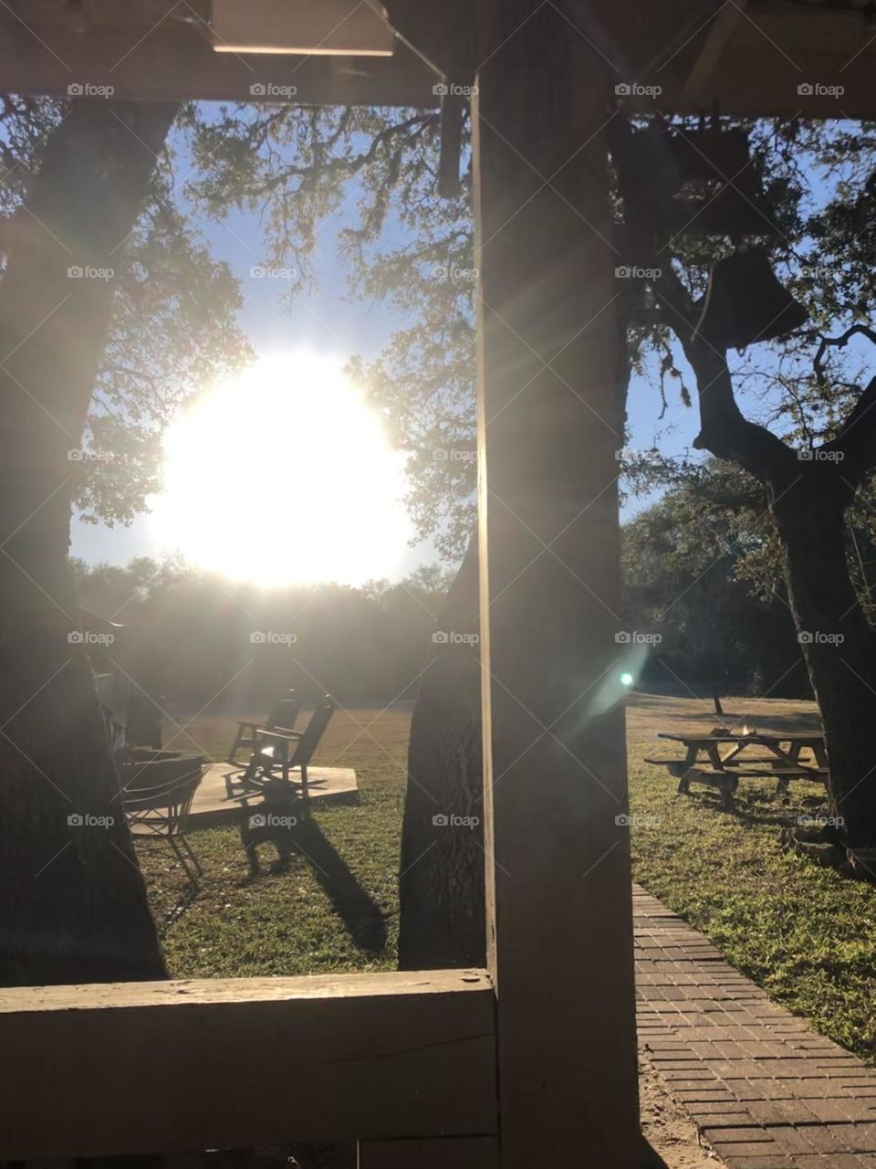 They say everything is bigger in Texas! HUGE sun at sunset at the ranch in Texas!