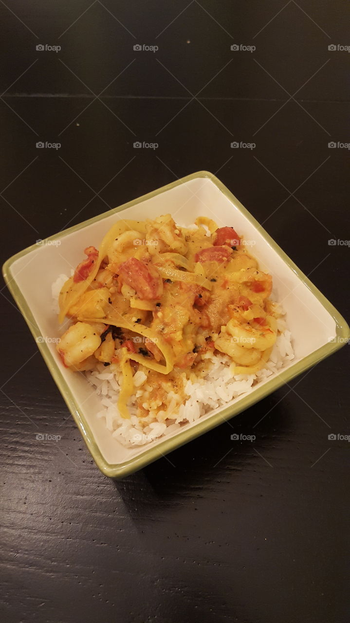 yellow curry shrimp
