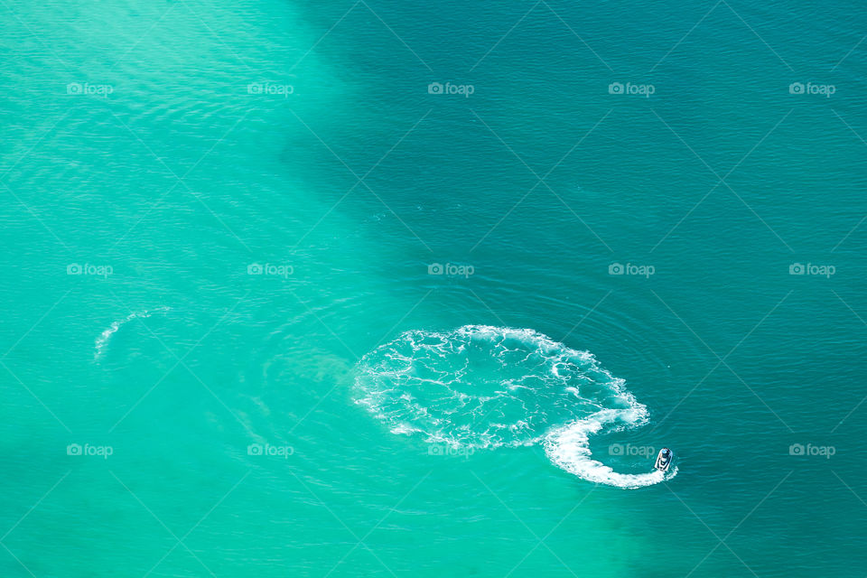 Turquoise waters of Gulf sea, aerial view