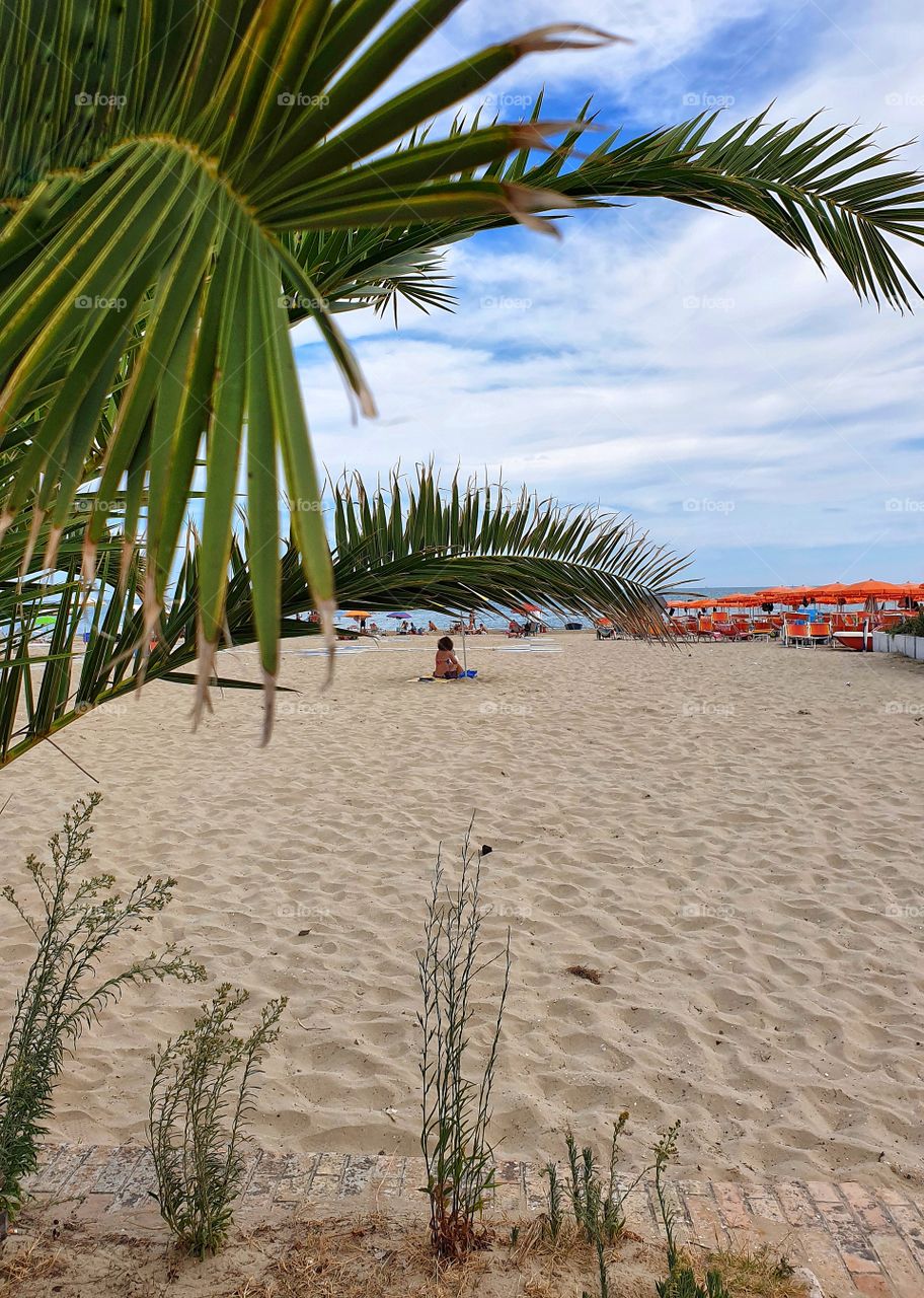 Beach in Porto San Giorgio, Italy