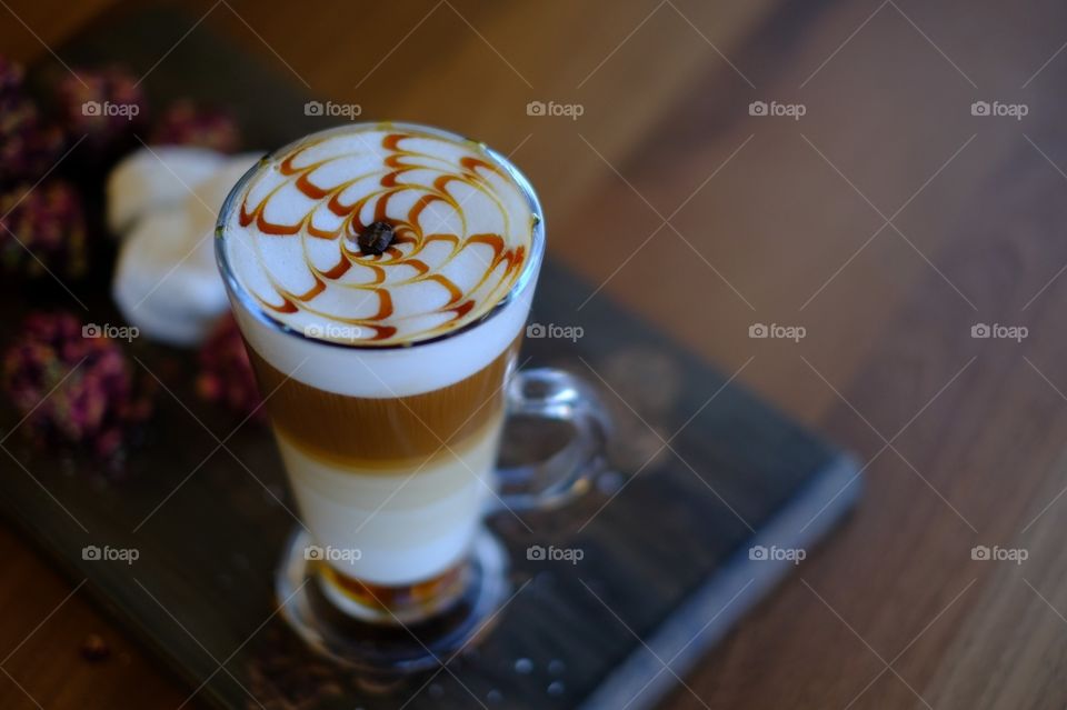 coffee in a beautiful glass