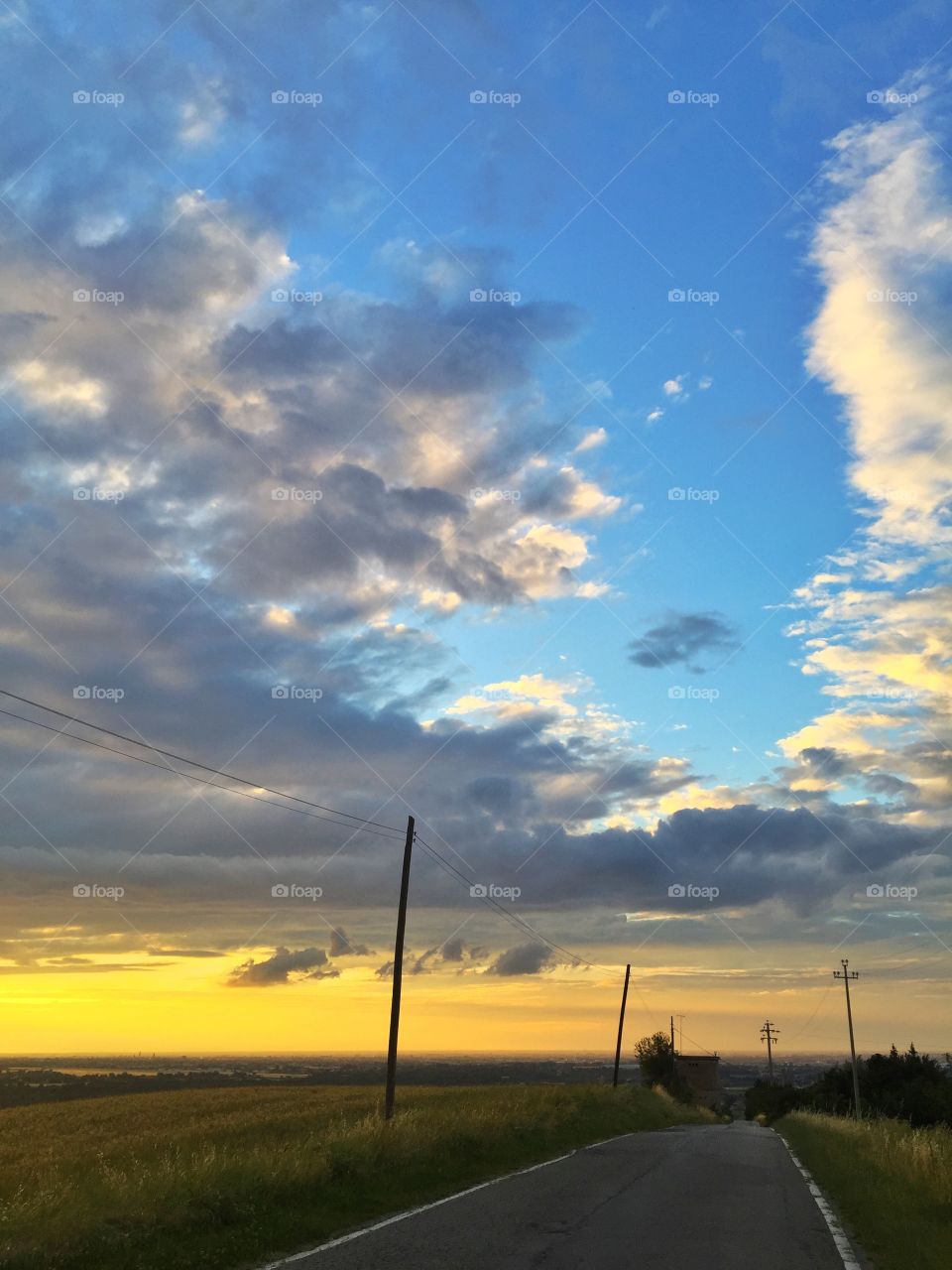 Beautiful sky on sunset