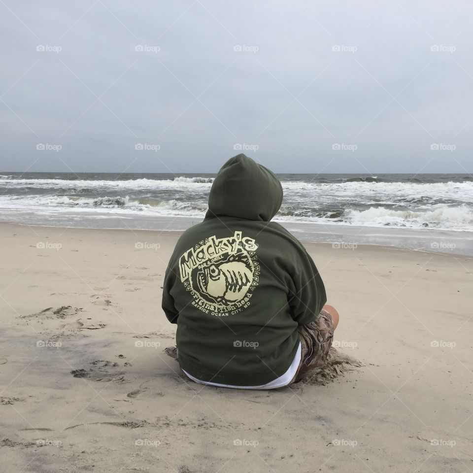 Man and the sea. Ocean City Md