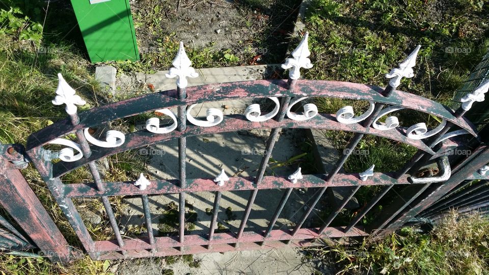 antique metal gate. metal, cast Iron,  door, garden door