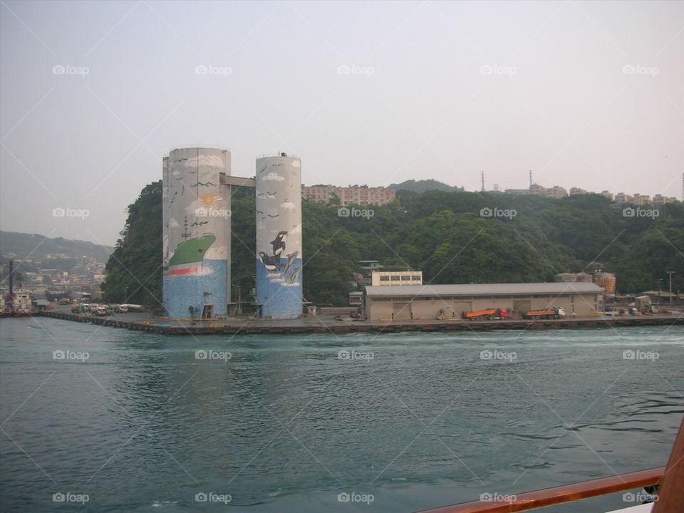 Painted Towers from Cruise Ship