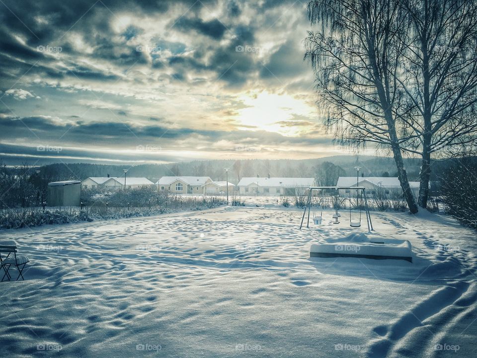 Beautiful snowy landscape 