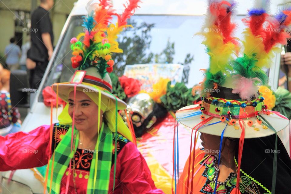 Parade of colors of Bolivia