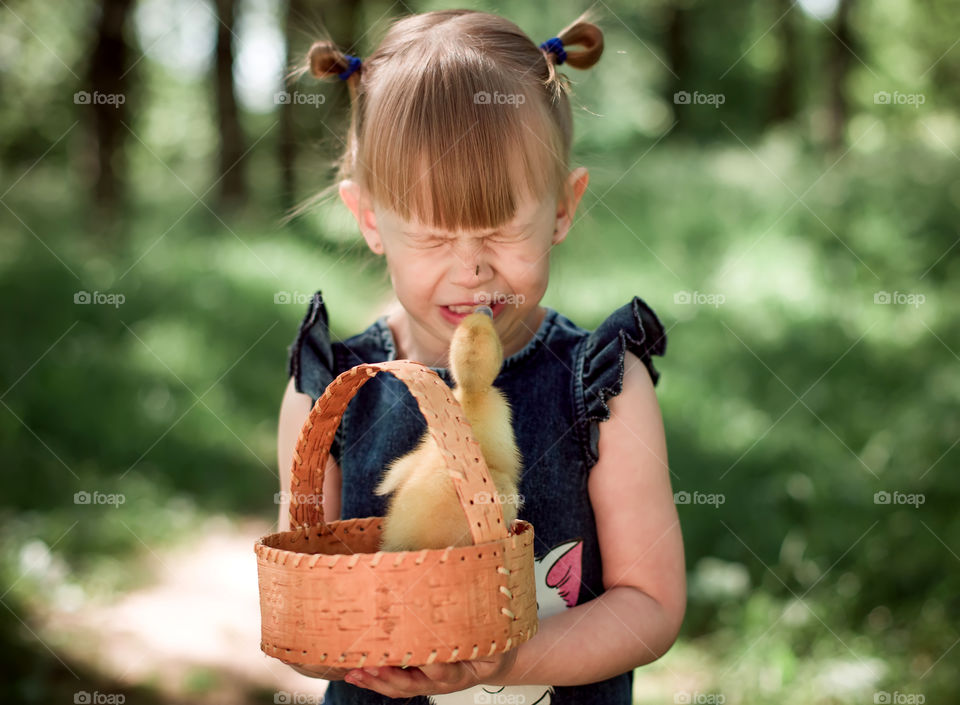 girl and duck