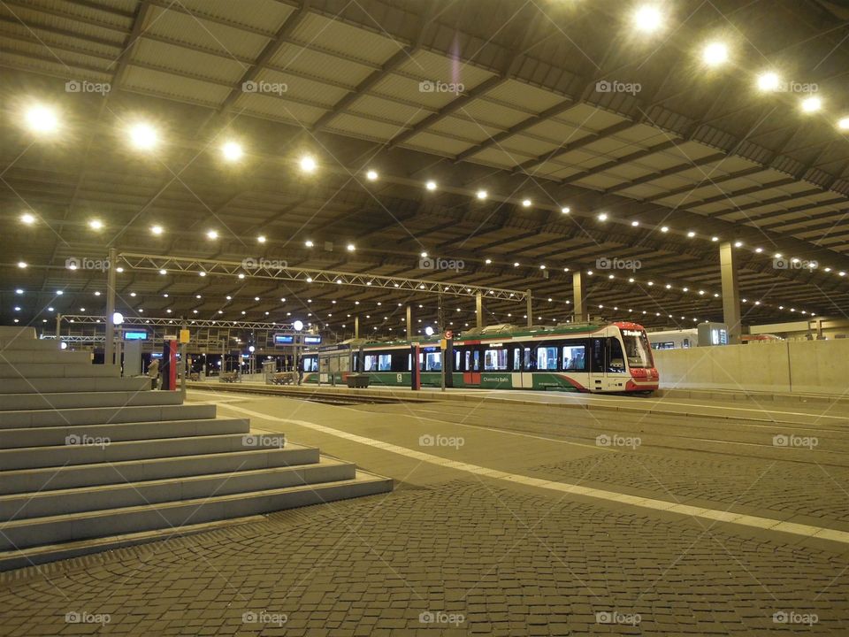 Chemnitz erste Straßenbahn die in den Hauptbahnhof reinfährt Europa