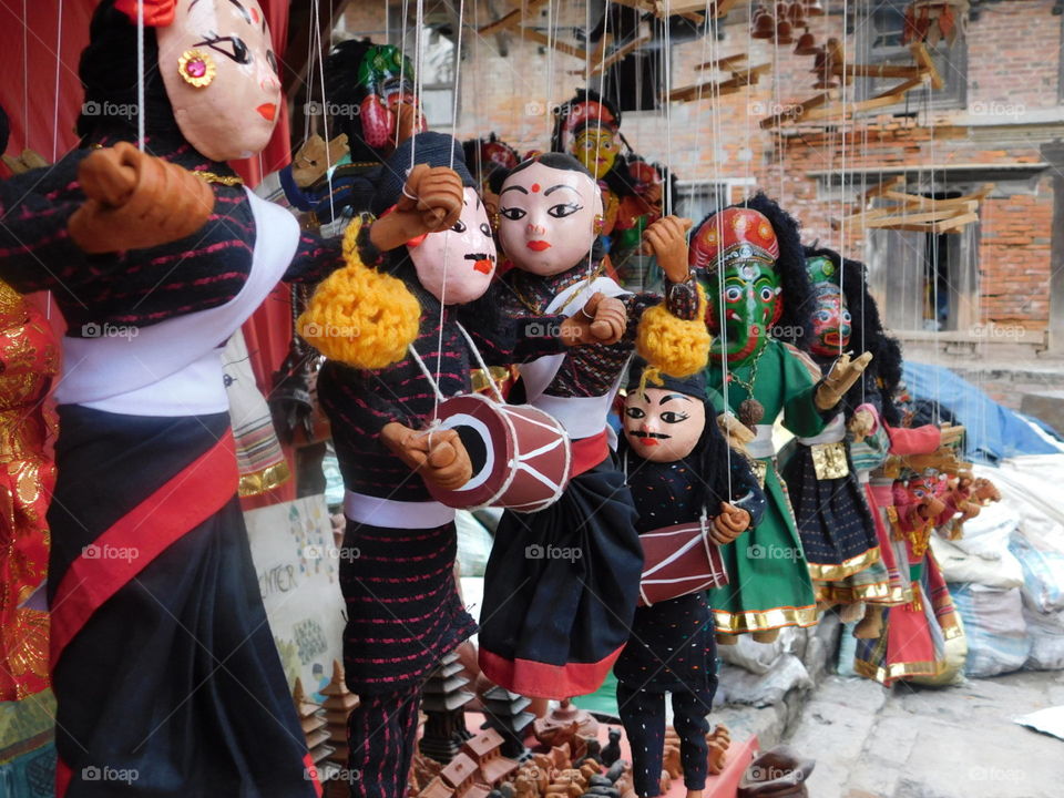 nepali crafted buddhist dolls