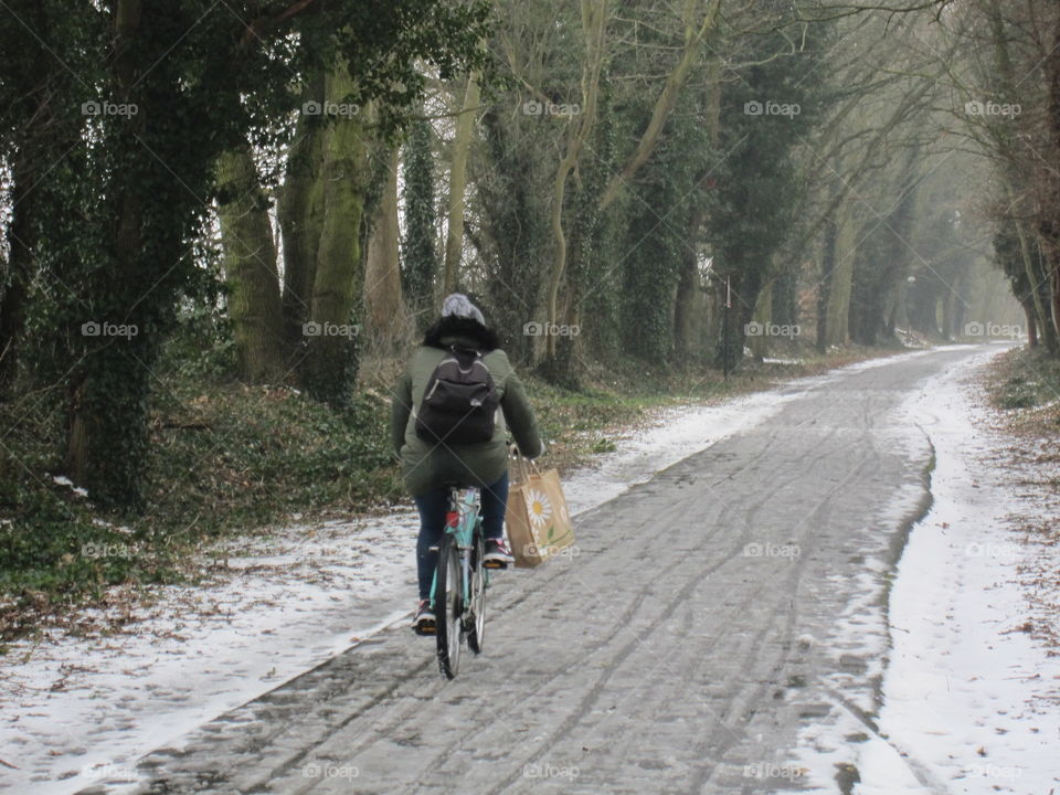 Cycling In The Snow