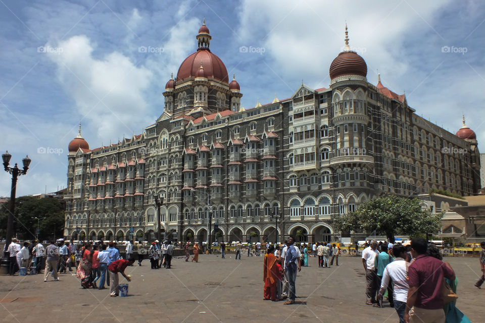 Mumbai taj hotel a very neat architecture situated near Arabian Sea, on 16 December 1903