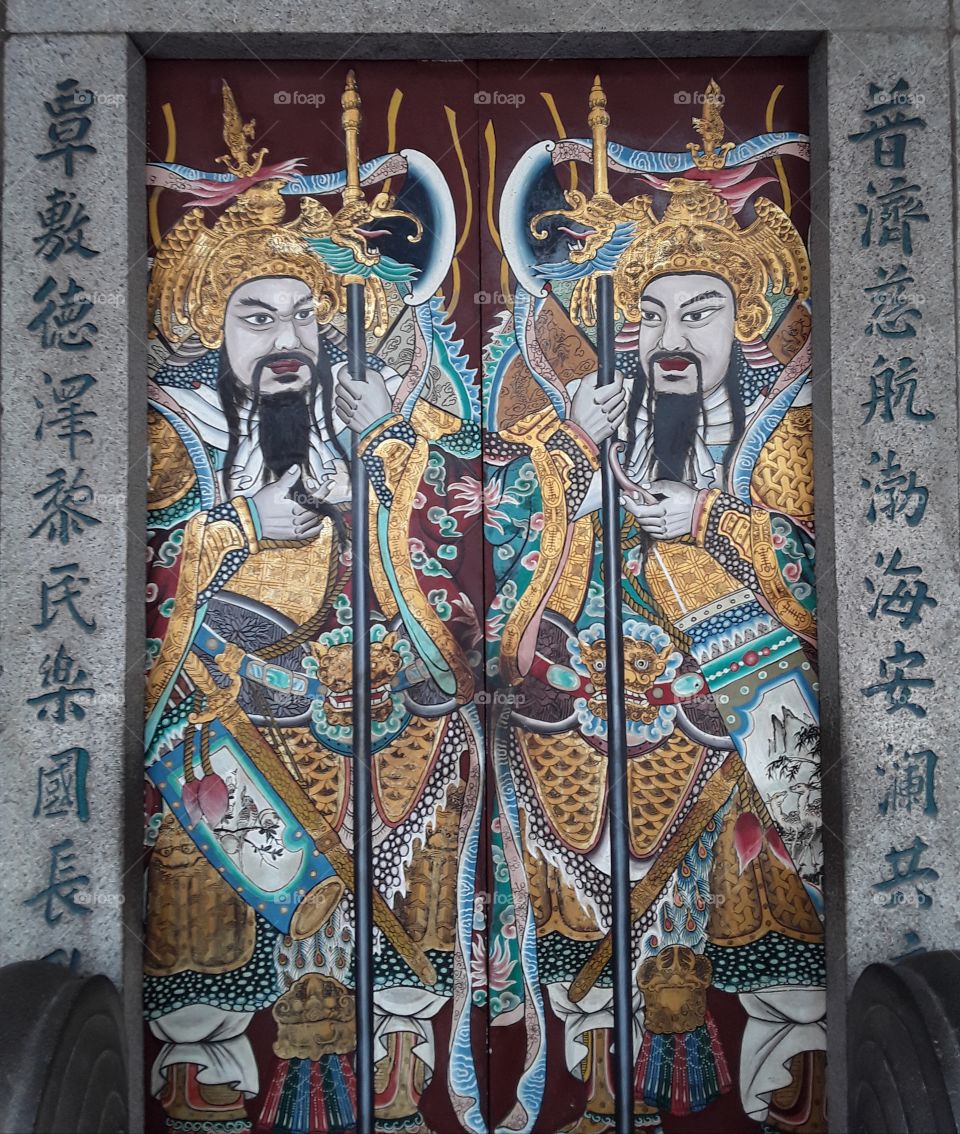 Chinatown temple doors