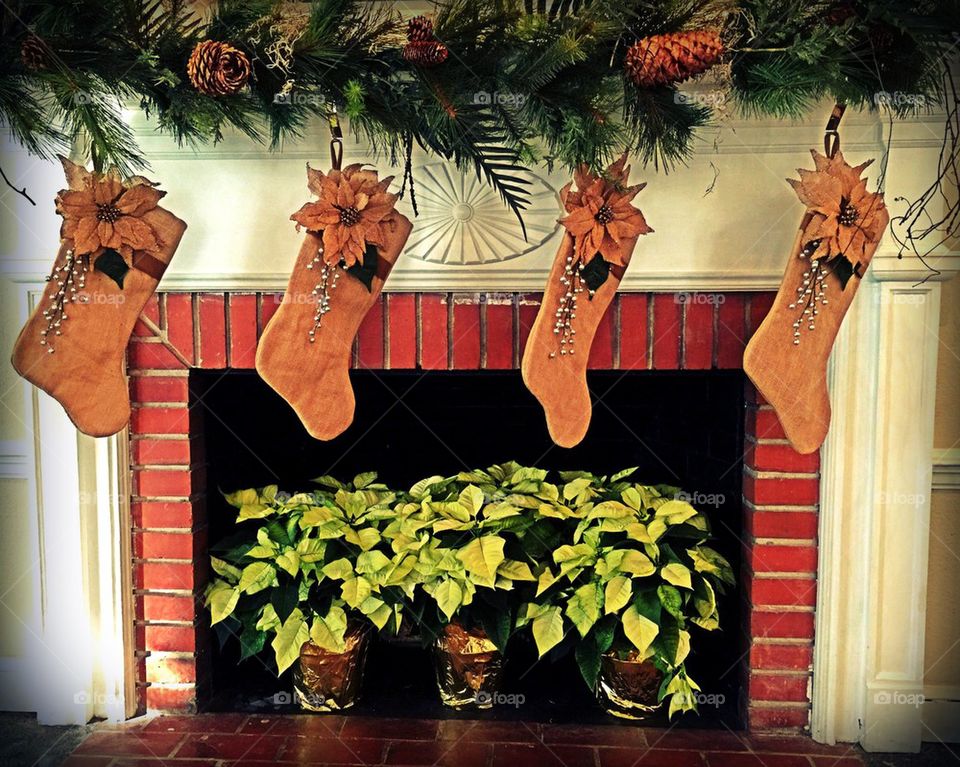 Christmas fireplace