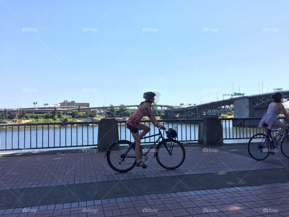Biking by the River