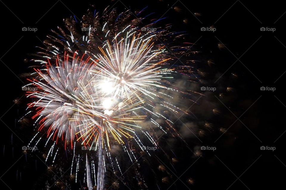 Long exposure fireworks shot on the 4th of July 