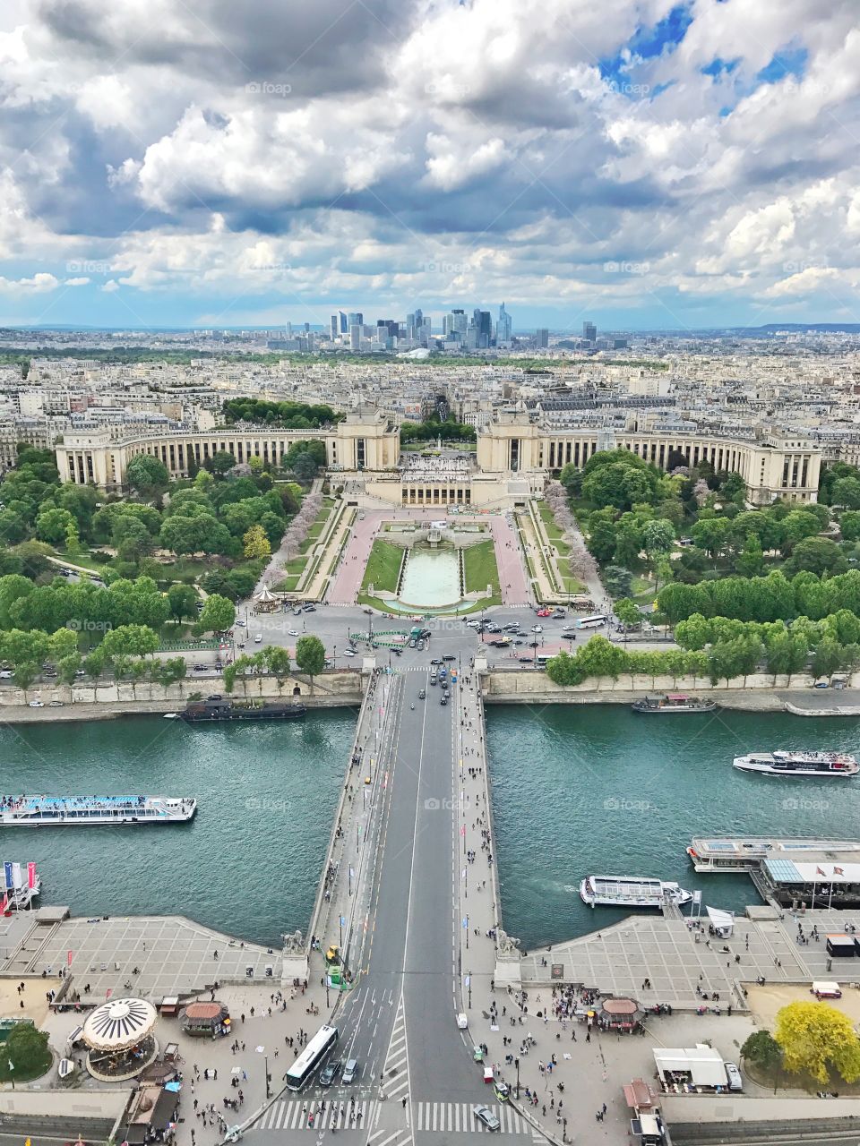 Paris city view from Eiffel Tower 