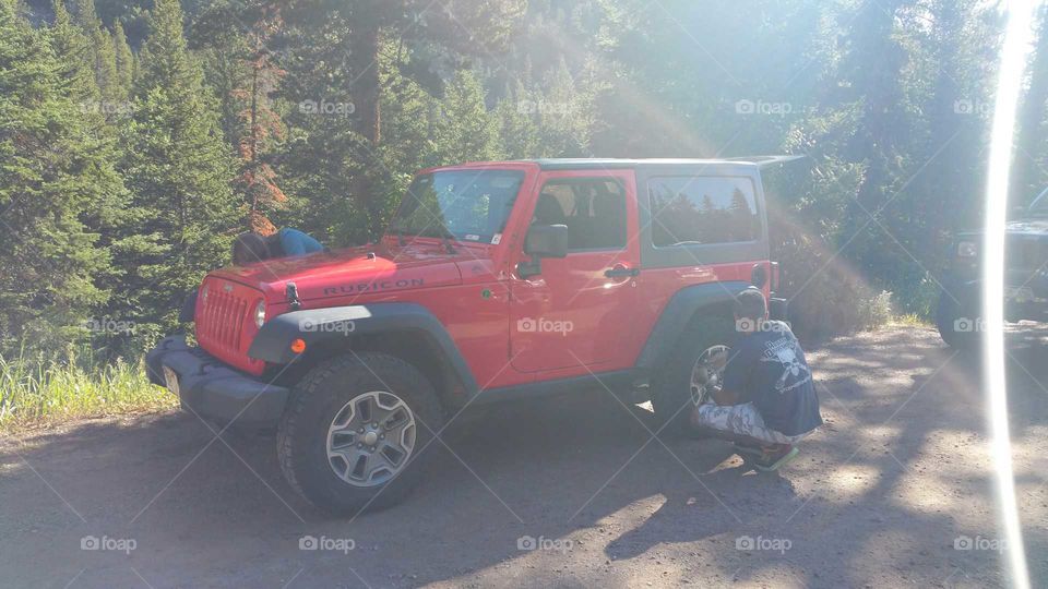 Nice little red Jeep