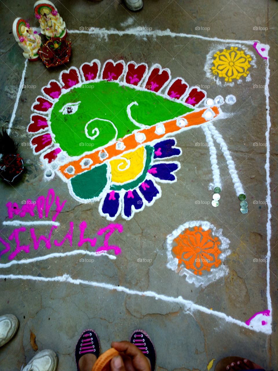 Rangoli : deepawali celebration art