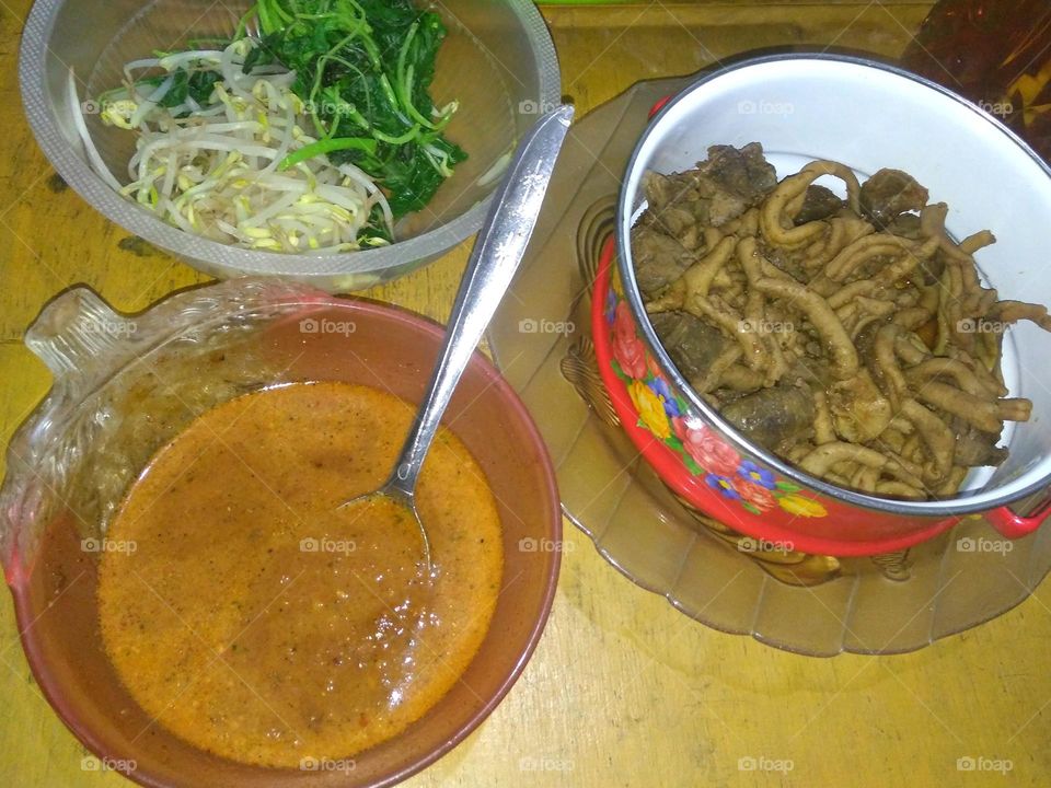 Traditional food on table