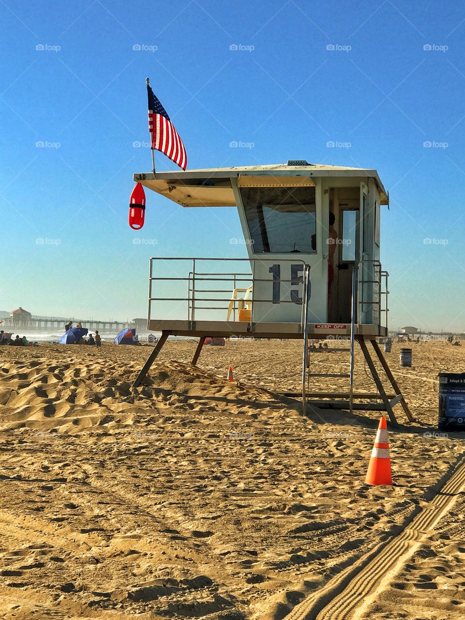 Lifeguard station #15 in Huntington Beach