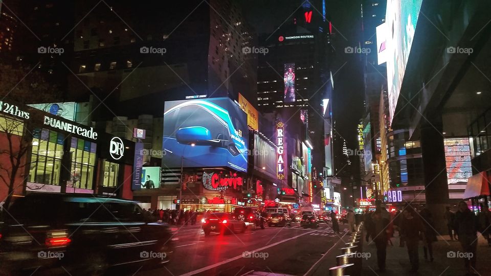 Times Square at night