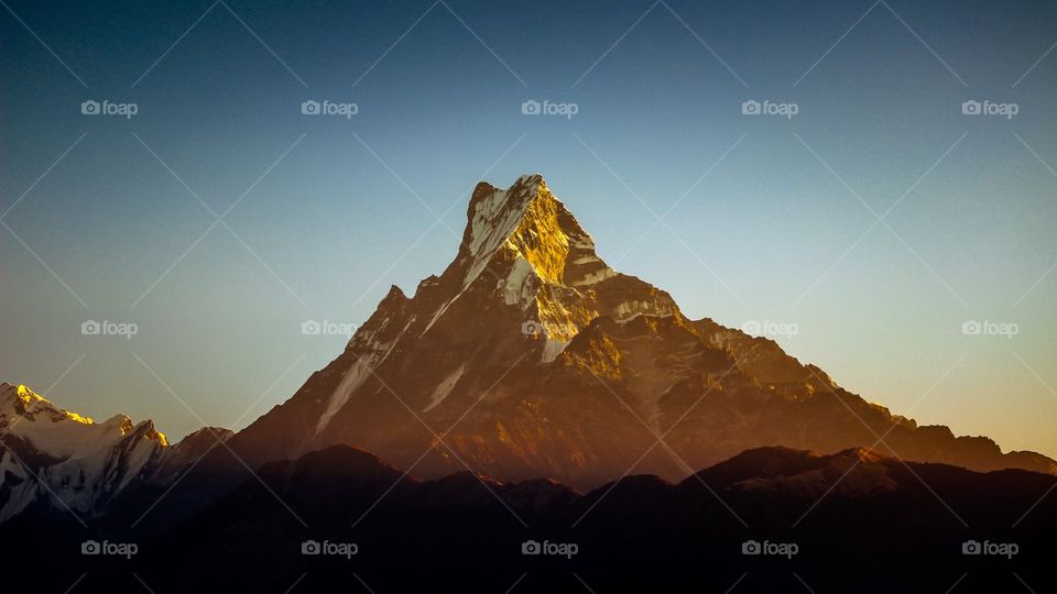 Shining Mount Fishtail at Pokhara, Nepal 🇳🇵