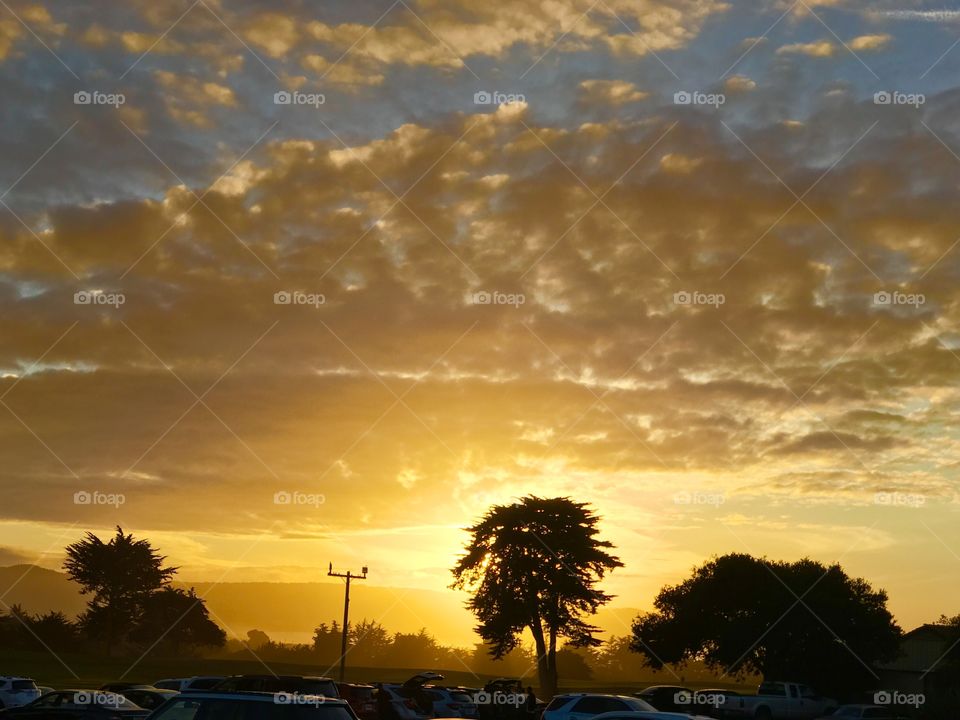 Sunset at Bayonet Golf Course Monterey CA
