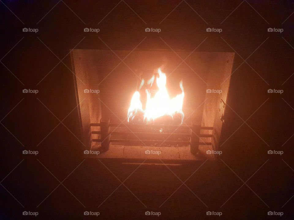 an open fire