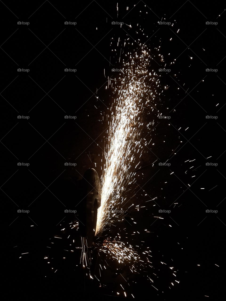 Fire flame dark night