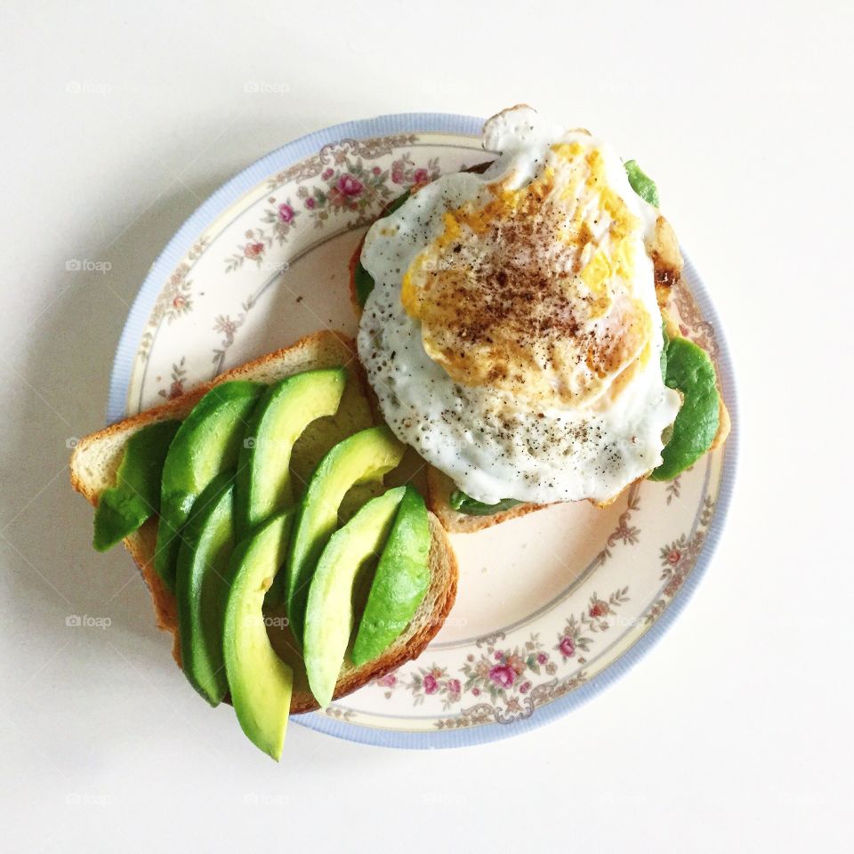 Delicious breakfast served on plate