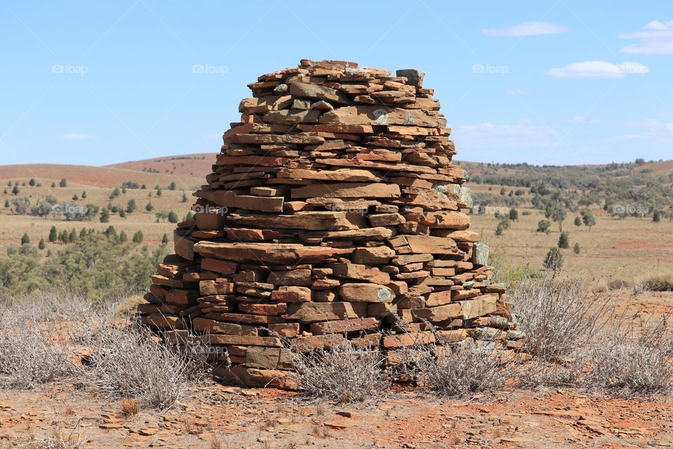 A stone Beehive Cairn,found in Flinders Ranges (Appealina Hill circa 1859) area of South Australia 