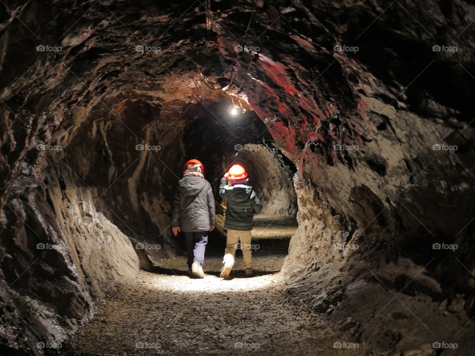 Two boys in the mine