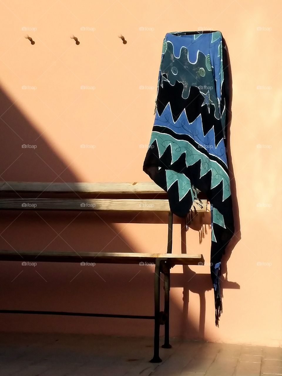 Close-up of towel hanging on wall