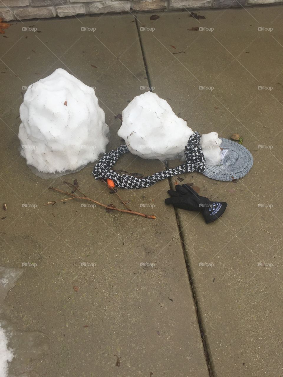 Melted snowman