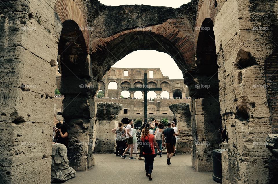 Inside the colosseum