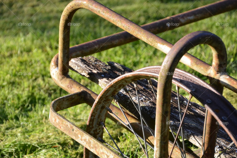 Old bicycle trailer