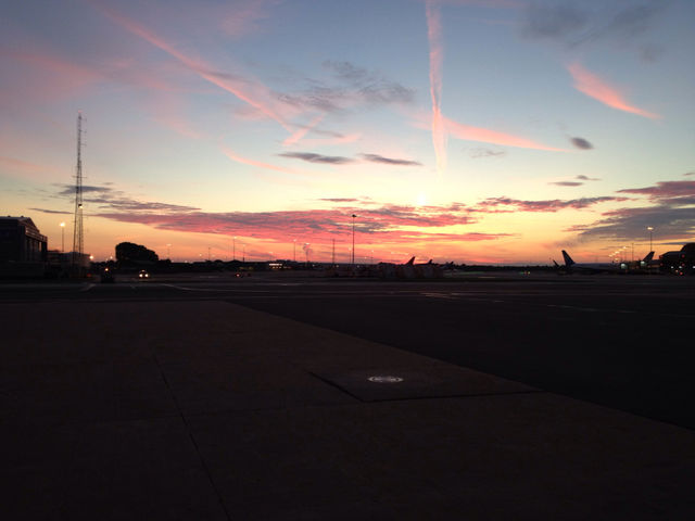 sky outdoors sunset manchesterairport by sicksaint77